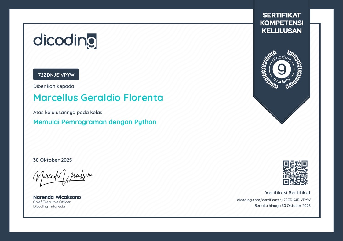 Python Programming Certificate